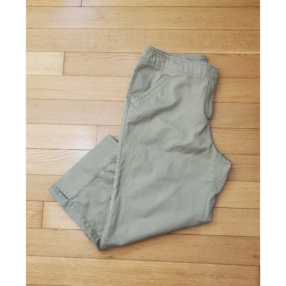 J Jill Khaki Genuine‎ Fit Below Waist Capris Size 10